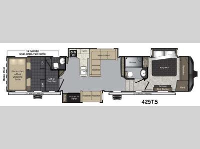 Floorplan - 2015 Keystone RV Raptor 425TS