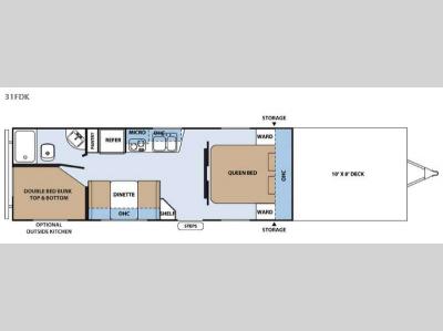 Floorplan - 2015 Forest River RV XLR Hyper Lite 31FDK