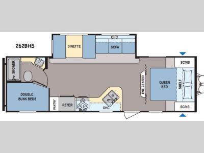 Floorplan - 2015 Dutchmen RV Coleman Lantern Series 262BHS