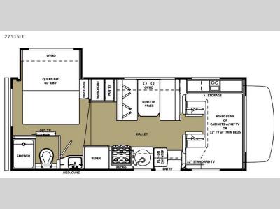 Floorplan - 2015 Forest River RV Forester LE 2251SLE Ford