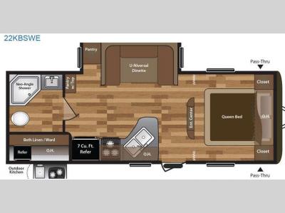 Floorplan - 2015 Keystone RV Hideout 22KBSWE
