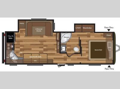 Floorplan - 2015 Keystone RV Hideout 27RKDSWE