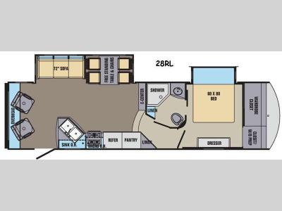 Floorplan - 2015 Shasta RVs Phoenix 28RL