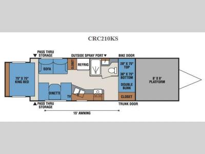 Floorplan - 2016 KZ MXT CRC210KS