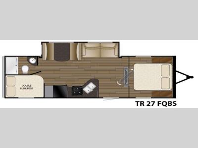 Floorplan - 2016 Heartland Trail Runner 27FQBS