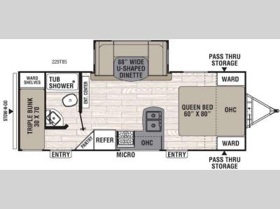 Floorplan - 2016 Coachmen RV Freedom Express 229TBS