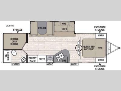Floorplan - 2016 Coachmen RV Freedom Express 282BHDS