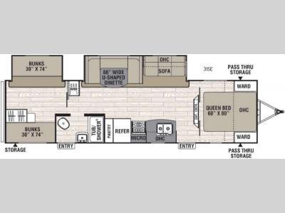 Floorplan - 2016 Coachmen RV Freedom Express 31SE
