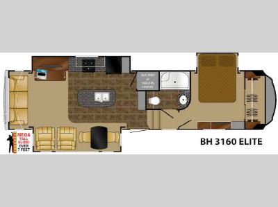 Floorplan - 2016 Heartland Bighorn 3160 Elite
