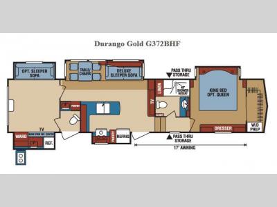 Floorplan - 2016 KZ Durango Gold G372BHF