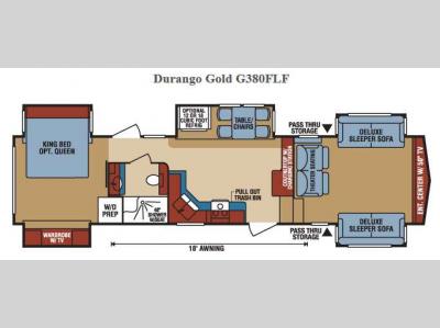 Floorplan - 2016 KZ Durango Gold G380FLF