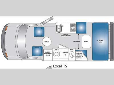 Floorplan - 2007 Pleasure-Way Ford Excel Excel TS