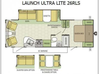 Floorplan - 2016 Starcraft Launch Ultra Lite 26RLS