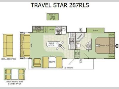 Floorplan - 2016 Starcraft Travel Star 287RLS