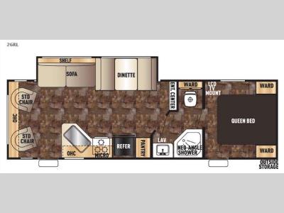 Floorplan - 2016 Forest River RV Cherokee Grey Wolf 26RL