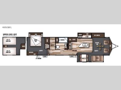 Floorplan - 2016 Forest River RV Wildwood Lodge 4092BFL