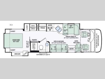 Floorplan - 2016 Thor Motor Coach Palazzo 33.2