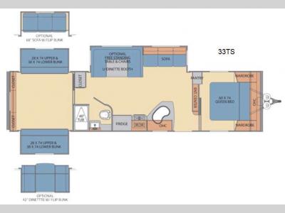 Floorplan - 2016 Shasta RVs Revere 33TS