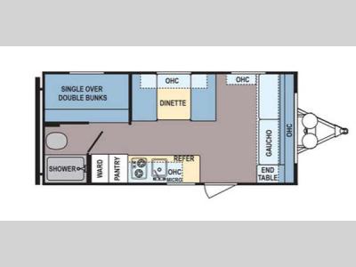 Floorplan - 2015 Dutchmen RV Coleman Lantern LT Series 17BHS