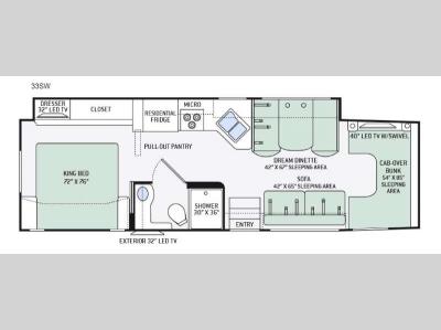 Floorplan - 2016 Thor Motor Coach Four Winds Super C 33SW