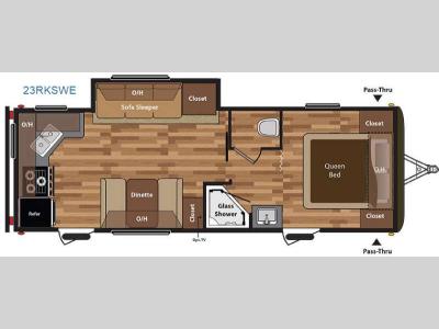 Floorplan - 2016 Keystone RV Hideout 23RKSWE