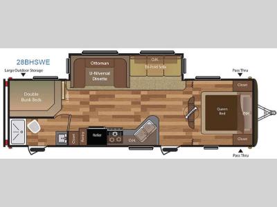 Floorplan - 2016 Keystone RV Hideout 28BHSWE