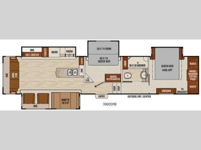 Floorplan - 2016 Coachmen RV Chaparral 390QSMB