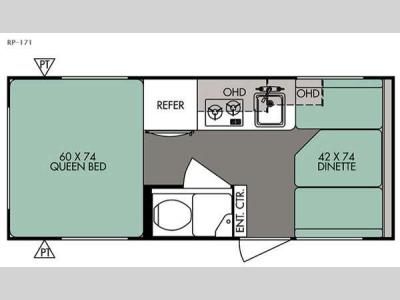 Floorplan - 2016 Forest River RV R Pod RP-171