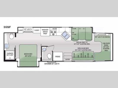 Floorplan - 2015 Thor Motor Coach Chateau Super C 35SF