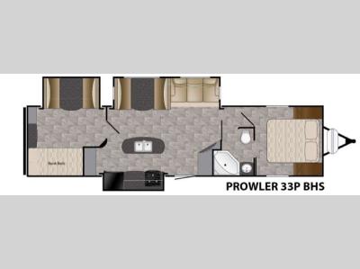 Floorplan - 2016 Heartland Prowler 33P BHS