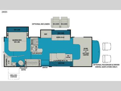 Floorplan - 2016 Coachmen RV Leprechaun 260DS Ford 450