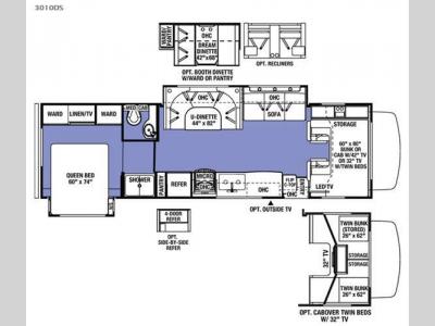 Floorplan - 2016 Forest River RV Sunseeker 3010DS Ford