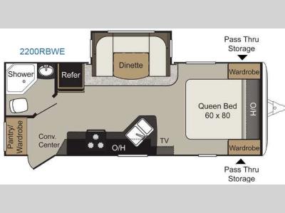 Floorplan - 2016 Keystone RV Passport 2200RBWE Grand Touring