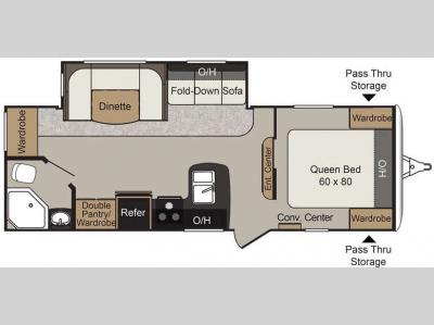 Floorplan - 2016 Keystone RV Passport 2510RB Grand Touring