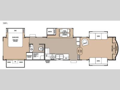 Floorplan - 2016 Forest River RV Cedar Creek 38FL