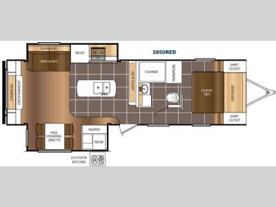 Floorplan - 2016 Prime Time RV Tracer 2850RED