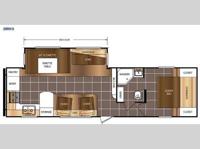 Floorplan - 2016 Prime Time RV Avenger 28RKS