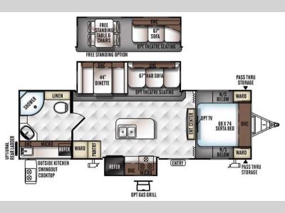 Floorplan - 2016 Forest River RV Flagstaff Super Lite 26RBSSA