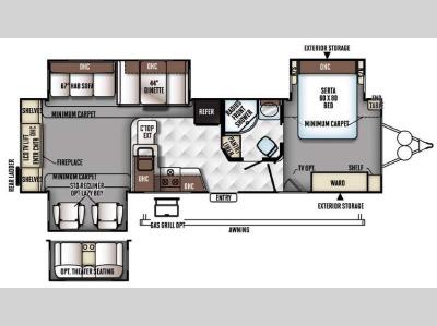 Floorplan - 2016 Forest River RV Rockwood Signature Ultra Lite 8325SS