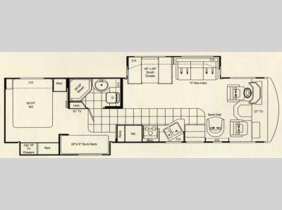 Floorplan - 2007 Damon Daybreak 3276