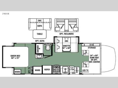 Floorplan - 2016 Forest River RV Forester MBS 2401R