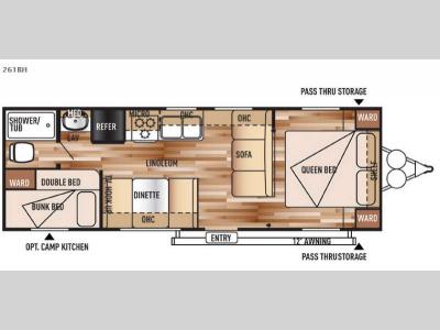 Floorplan - 2016 Forest River RV Salem Cruise Lite 261BH