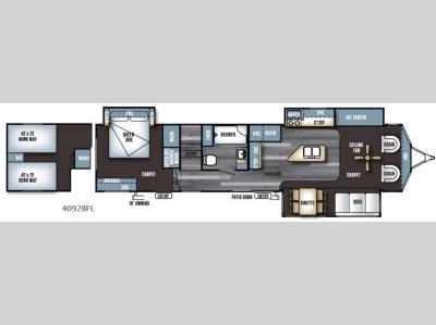Floorplan - 2016 Forest River RV Salem Villa Series 4092BFL Estate
