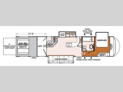 Floorplan - 2016 Forest River RV XLR Thunderbolt 375AMP