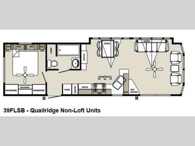 Floorplan - 2016 Forest River RV Quailridge Holiday Cottages 39FLSB