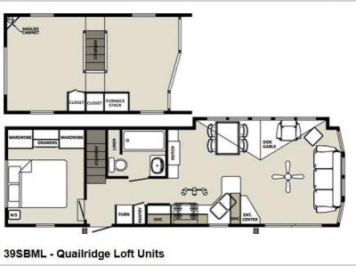 Floorplan - 2016 Forest River RV Quailridge Holiday Cottages 39SBML Loft