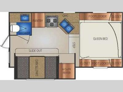 Floorplan - 2016 Travel Lite Truck Campers 1000SLRX Illusion