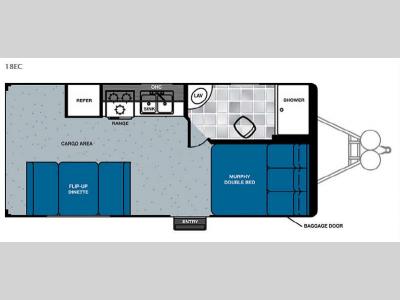 Floorplan - 2016 Forest River RV Work and Play 18EC