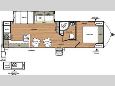 Floorplan - 2016 Forest River RV Vibe Extreme Lite 268RKS