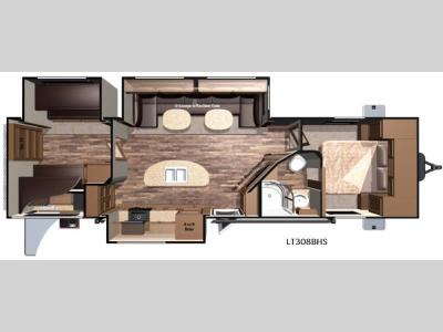 Floorplan - 2016 Open Range RV Light LT308BHS